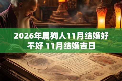 2026年属狗人11月结婚好不好 11月结婚吉日