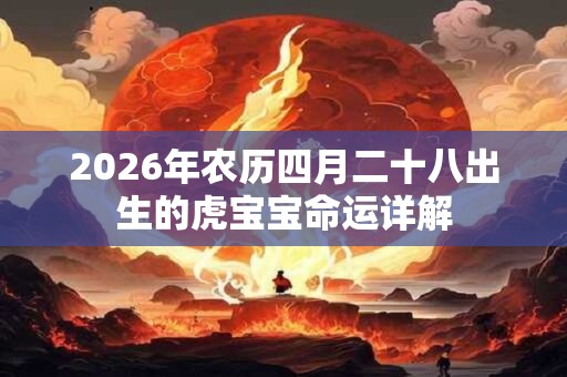 2026年农历四月二十八出生的虎宝宝命运详解