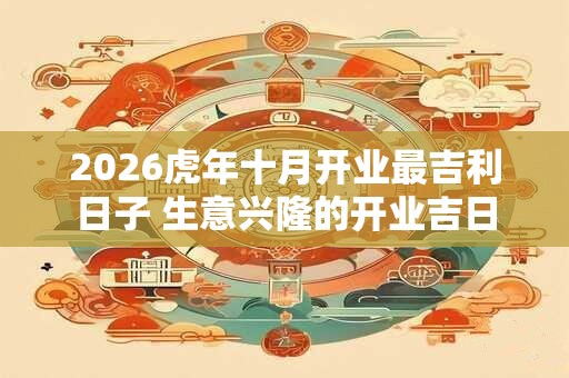 2026虎年十月开业最吉利日子 生意兴隆的开业吉日