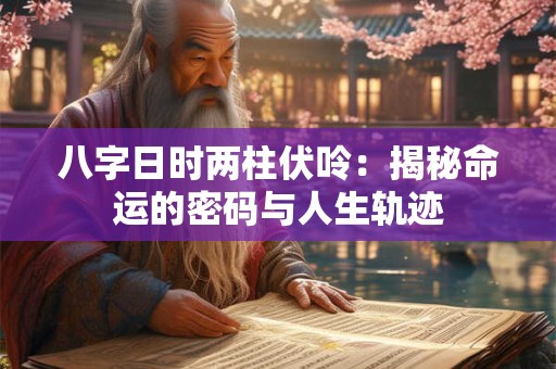 八字日时两柱伏呤:揭秘命运的密码与人生轨迹 八字日时两柱伏呤:揭秘命运的密码与人生轨迹