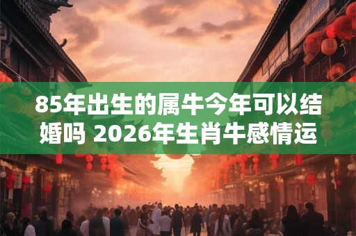 85年出生的属牛今年可以结婚吗 2026年生肖牛感情运势