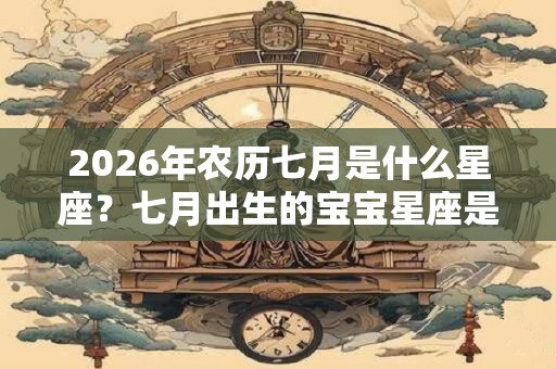 2026年农历七月是什么星座？七月出生的宝宝星座是什么？