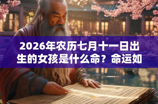2026年农历七月十一日出生的女孩是什么命？命运如何？