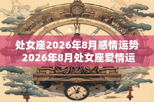 处女座2026年8月感情运势 2026年8月处女座爱情运程详解