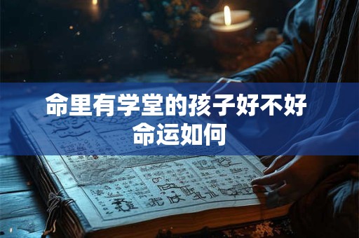 命里有学堂的孩子好不好 命运如何 命里有学堂的孩子好不好 命运如何