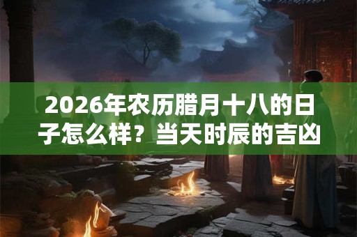 2026年农历腊月十八的日子怎么样？当天时辰的吉凶分析