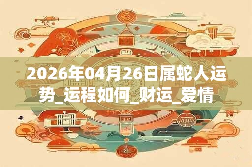 2026年04月26日属蛇人运势_运程如何_财运_爱情