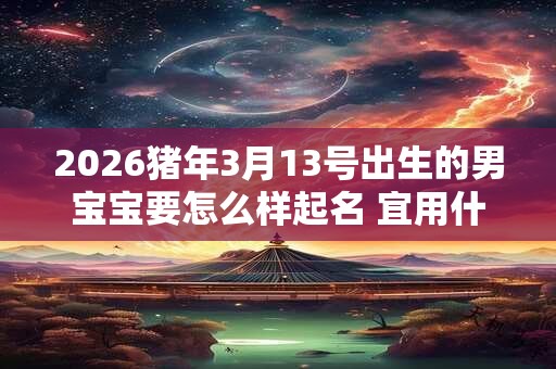 2026猪年3月13号出生的男宝宝要怎么样起名 宜用什么字