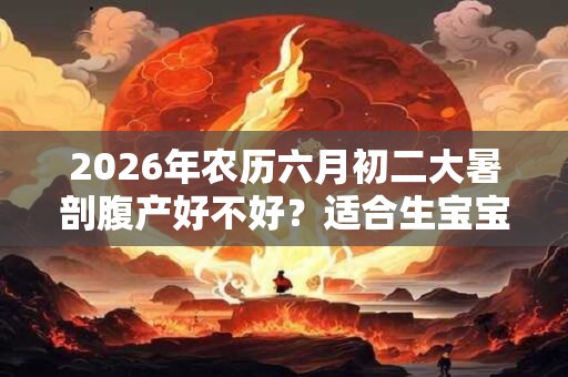 2026年农历六月初二大暑剖腹产好不好？适合生宝宝吗？