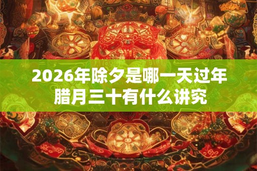 2026年除夕是哪一天过年 腊月三十有什么讲究