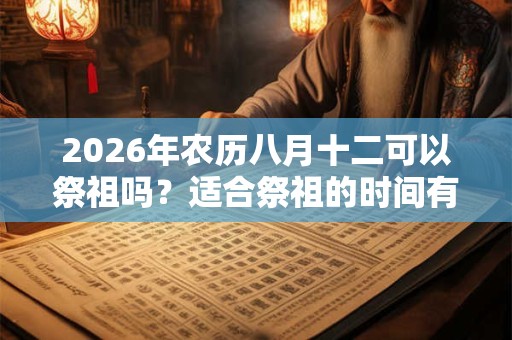 2026年农历八月十二可以祭祖吗？适合祭祖的时间有哪几天？