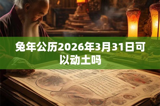 兔年公历2026年3月31日可以动土吗
