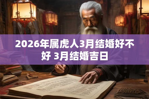 2026年属虎人3月结婚好不好 3月结婚吉日