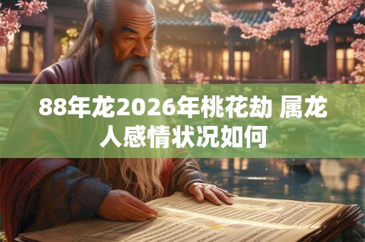 88年龙2026年桃花劫 属龙人感情状况如何