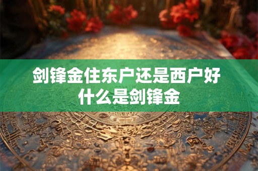 剑锋金住东户还是西户好 什么是剑锋金