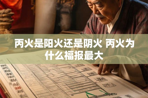 丙火是阳火还是阴火 丙火为什么福报最大