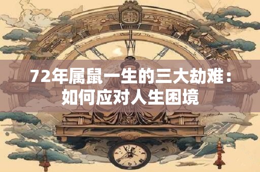 72年属鼠一生的三大劫难：如何应对人生困境