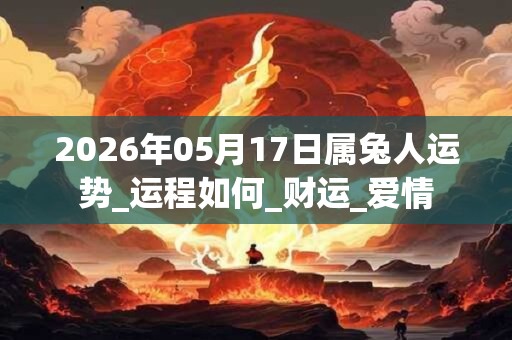 2026年05月17日属兔人运势_运程如何_财运_爱情