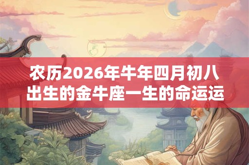 农历2026年牛年四月初八出生的金牛座一生的命运运势如何