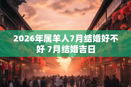 2026年属羊人7月结婚好不好 7月结婚吉日