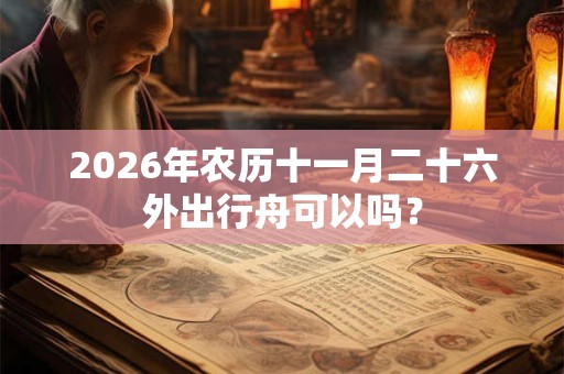 2026年农历十一月二十六外出行舟可以吗？