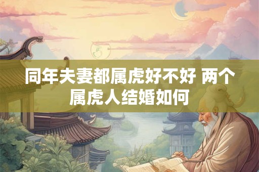 同年夫妻都属虎好不好 两个属虎人结婚如何 同年夫妻都属虎好不好 两个属虎人结婚如何