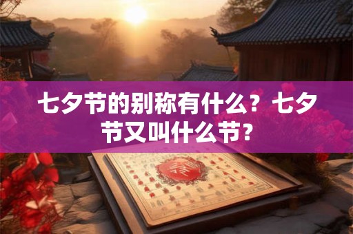 七夕节的别称有什么？七夕节又叫什么节？