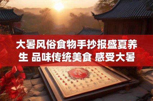 大暑风俗食物手抄报盛夏养生 品味传统美食 感受大暑文化