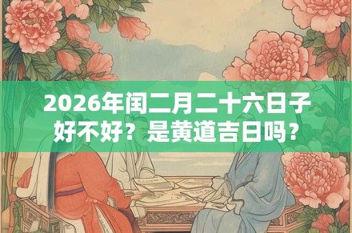 2026年闰二月二十六日子好不好？是黄道吉日吗？