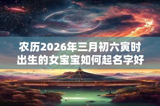 农历2026年三月初六寅时出生的女宝宝如何起名字好听，五行属什么