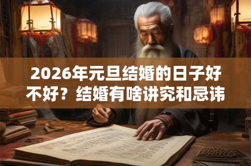 2026年元旦结婚的日子好不好？结婚有啥讲究和忌讳？