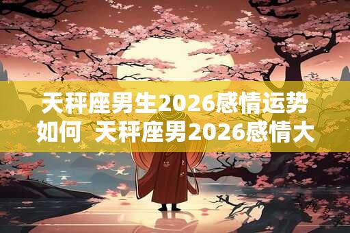 天秤座男生2026感情运势如何 天秤座男2026感情大预言 天秤座男生2026感情运势如何 天秤座男2026感情大预言