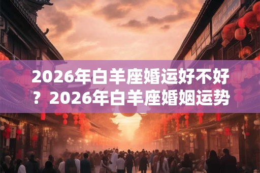 2026年白羊座婚运好不好？2026年白羊座婚姻运势解析