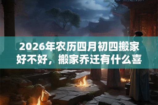 2026年农历四月初四搬家好不好,搬家乔迁有什么喜忌? 2026年农历四月初四搬家好不好,搬家乔迁有什么喜忌?
