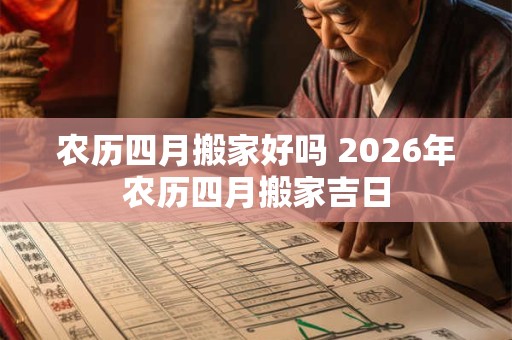农历四月搬家好吗 2026年农历四月搬家吉日 农历四月搬家好吗 2026年农历四月搬家吉日