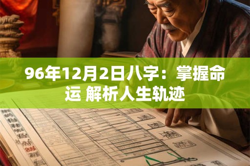 96年12月2日八字：掌握命运 解析人生轨迹