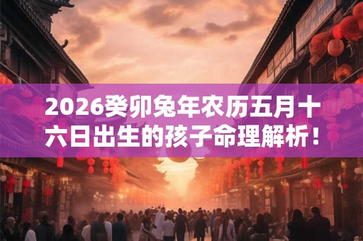 2026癸卯兔年农历五月十六日出生的孩子命理解析! 2026癸卯兔年农历五月十六日出生的孩子命理解析!