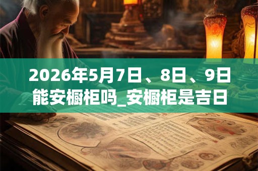 2026年5月7日、8日、9日能安橱柜吗_安橱柜是吉日吗 2026年5月7日、8日、9日能安橱柜吗_安橱柜是吉日吗