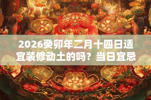 2026癸卯年二月十四日适宜装修动土的吗？当日宜忌查询