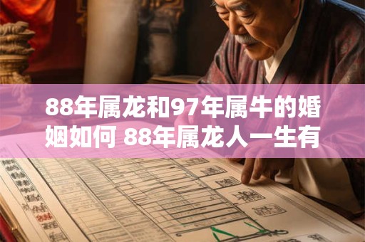 88年属龙和97年属牛的婚姻如何 88年属龙人一生有几次婚姻 88年属龙和97年属牛的婚姻如何 88年属龙人一生有几次婚姻