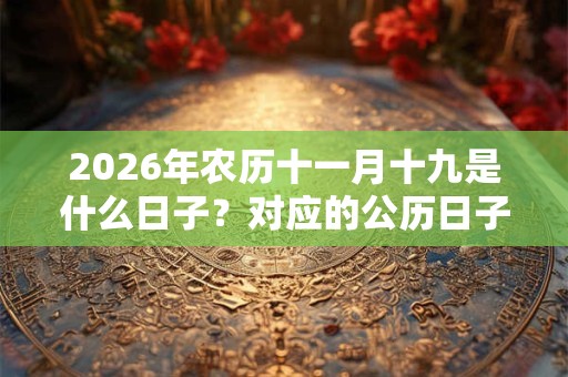 2026年农历十一月十九是什么日子？对应的公历日子查询