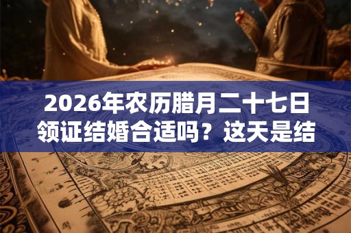 2026年农历腊月二十七日领证结婚合适吗？这天是结婚吉日吗？