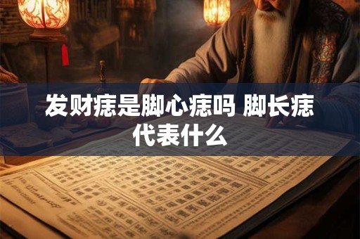 发财痣是脚心痣吗 脚长痣代表什么