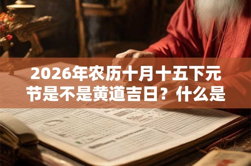 2026年农历十月十五下元节是不是黄道吉日？什么是黄道吉日？