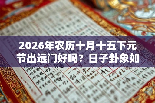 2026年农历十月十五下元节出远门好吗？日子卦象如何？