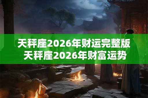 天秤座2026年财运完整版 天秤座2026年财富运势