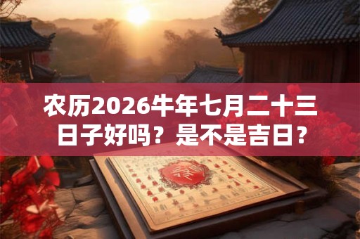农历2026牛年七月二十三日子好吗？是不是吉日？