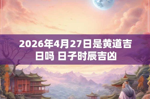 2026年4月27日是黄道吉日吗 日子时辰吉凶 2026年4月27日是黄道吉日吗 日子时辰吉凶