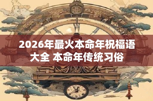 2026年最火本命年祝福语大全 本命年传统习俗