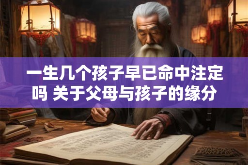 一生几个孩子早已命中注定吗 关于父母与孩子的缘分